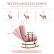 preview thumbnail 4 of 15, VECELO Rocking Chair Nursery Teddy Fabric Modern Upholstered Glider Rocker with High Backrest for Living Room & Bedroom