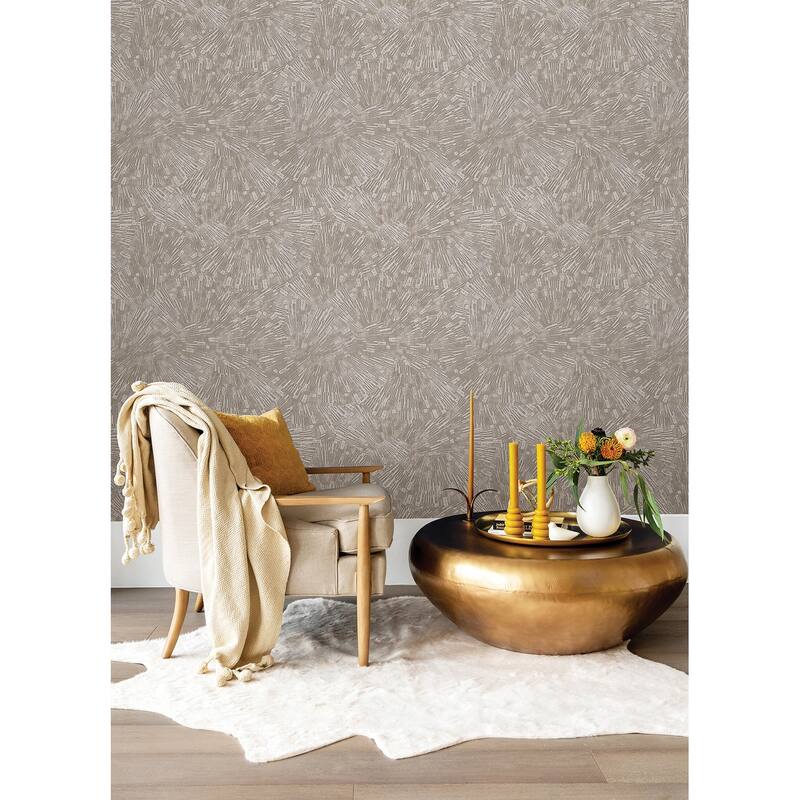 Advantage Agassiz Light Brown Burst Wallpaper