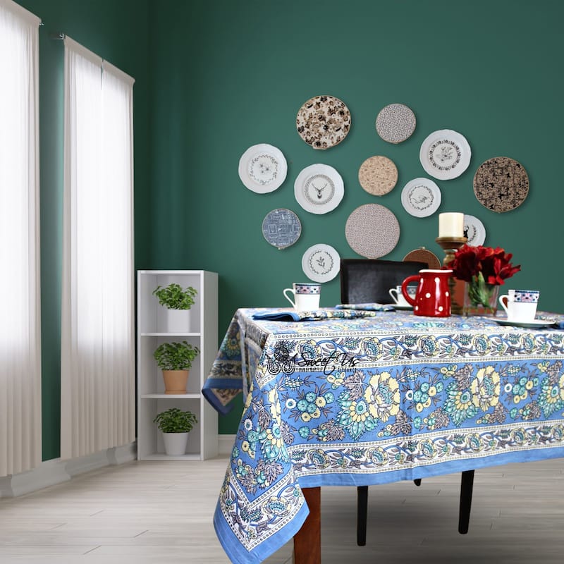 Luxuriant Floral Cotton French Country Tablecloth Collection