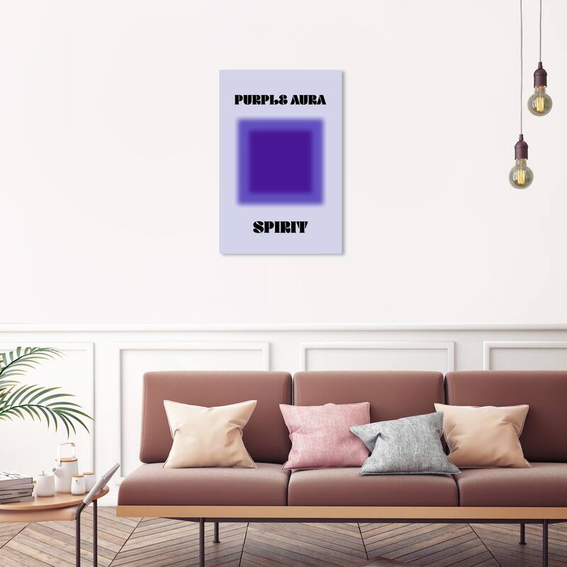 Wynwood Studio Canvas Spiritual and Religious Purple Aura Spirit Purple and Lilac Modern & Contemporary Wall Art Canvas Print - 30 x 20