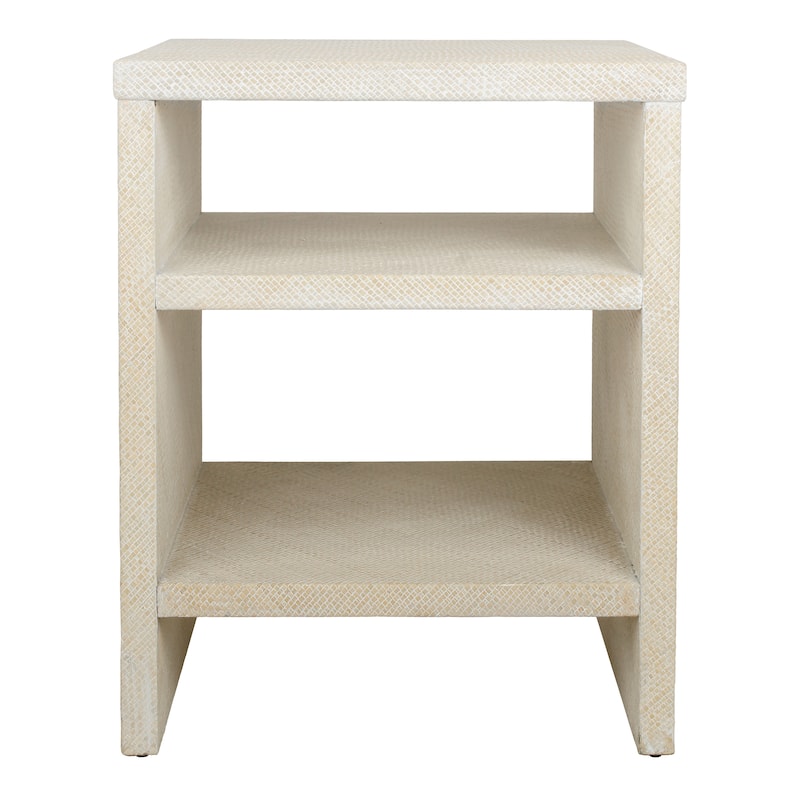 NPD Furniture Layne Nightstand with 2 Open Shelves