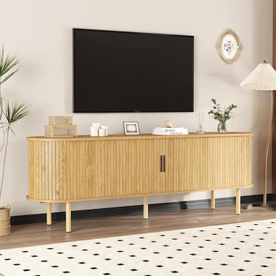 70.1" TV Stand Media Console Table for Living Room, Bedroom TVs Up to 80 Inches - N/A