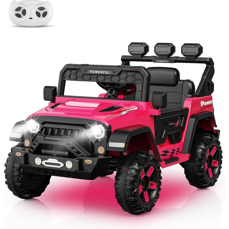 Kids Electric Vehicle for Ages 3-6, Ride on Car with 2.4G Remote Control - Rose
