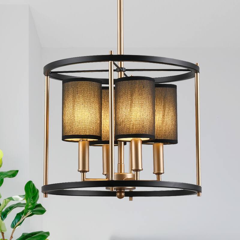 Dimmable Lantern Drum Chandelier Classic Drum Chandelier - 4-Light