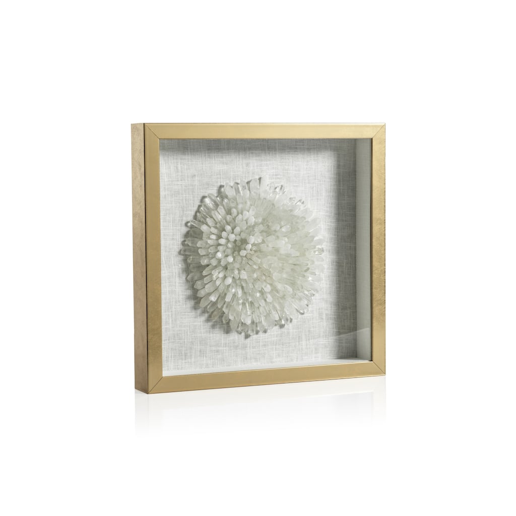 Firnley Gold Framed Crystal Flower Wall Décor