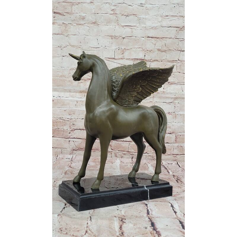 Bronze Pegasus Unicorn Statue – Mythical Winged Imitative Horse Sculpture