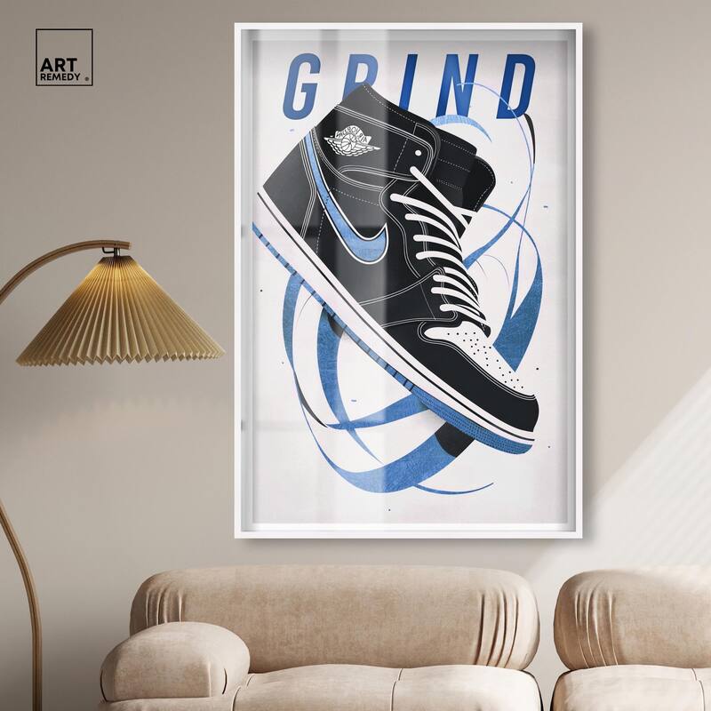 Blue Ribbon Sneaker Shadowbox by Art Remedy