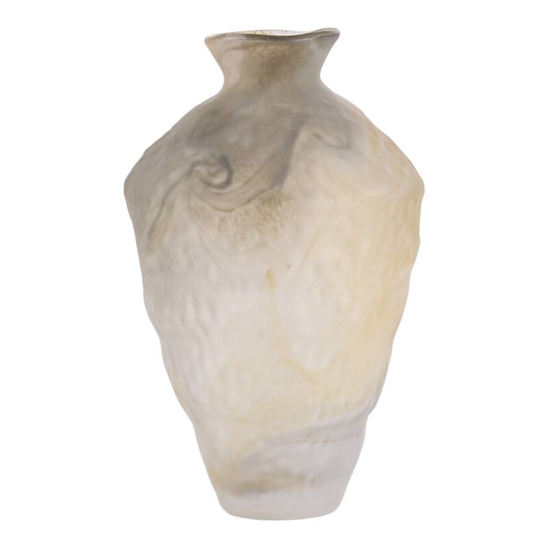 Glass Decorative Vase Contemporary Swirl Flower Pattern Centerpiece