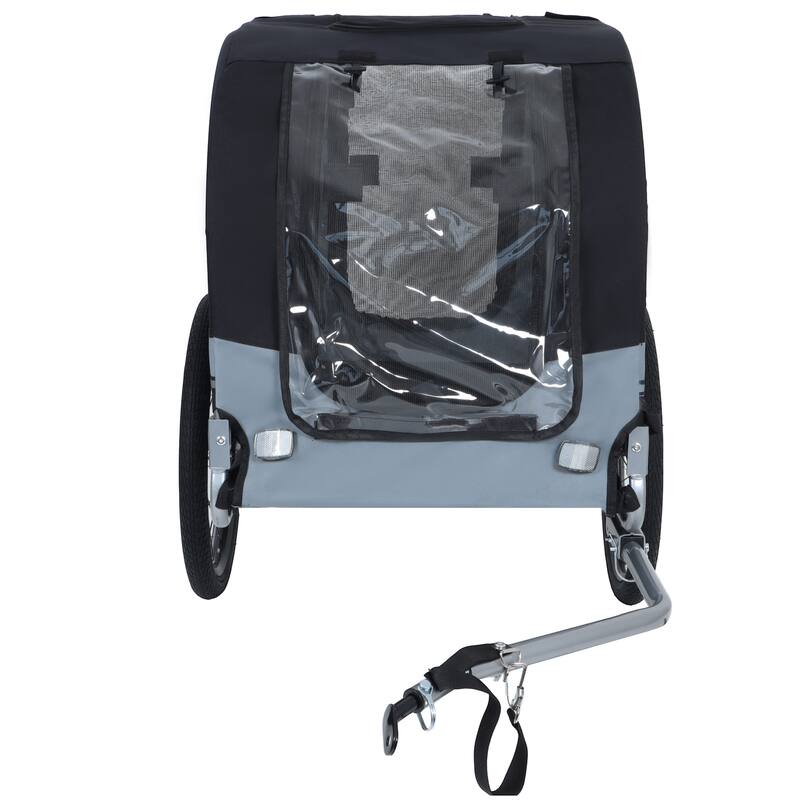 Large Folding Bike Trailer for Dogs 66LB Capacity All Terrain Pet Carrier