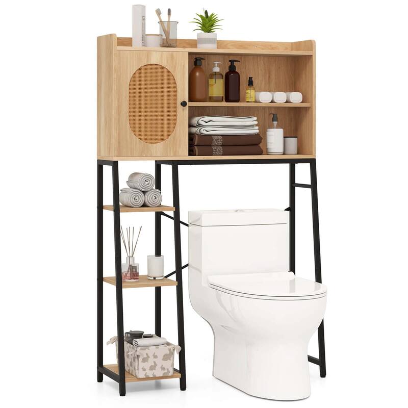 Costway Over The Toilet Storage Cabinet Space-saving Toilet Organizer - See Details