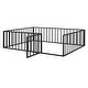 preview thumbnail 5 of 8, Queen Size Metal Floor Bed Frame with Enclosed Fencing and Door , Versatile Open-row Design