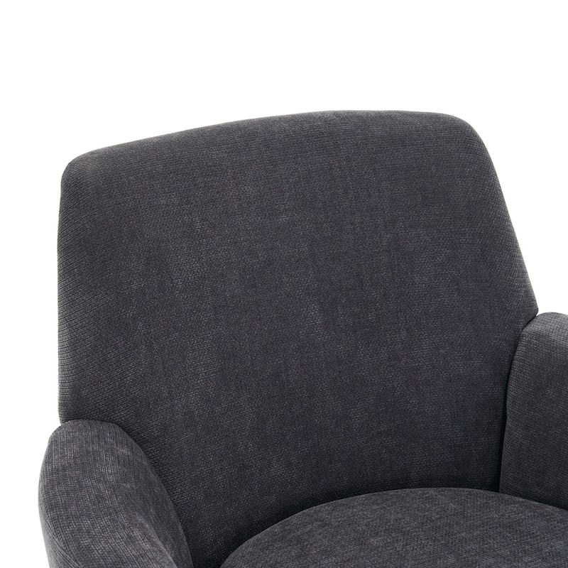 Polyester Swivel Barrel Chair