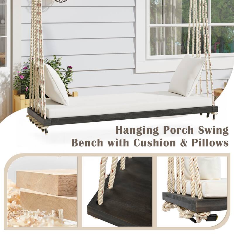 Patio Wooden Swing Chair