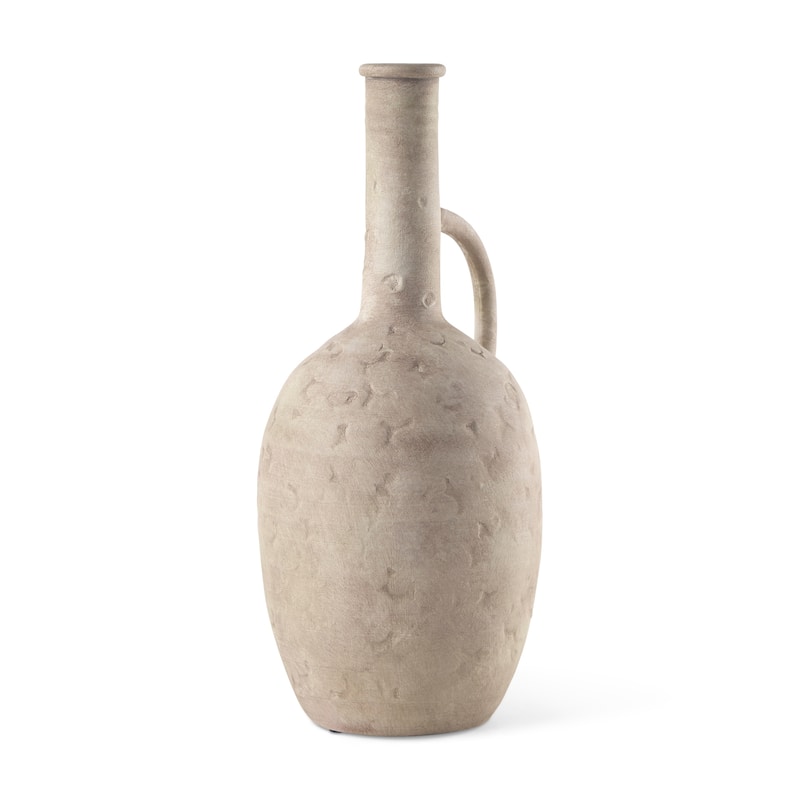 Zenni Warm Beige Ceramic Vase (12")