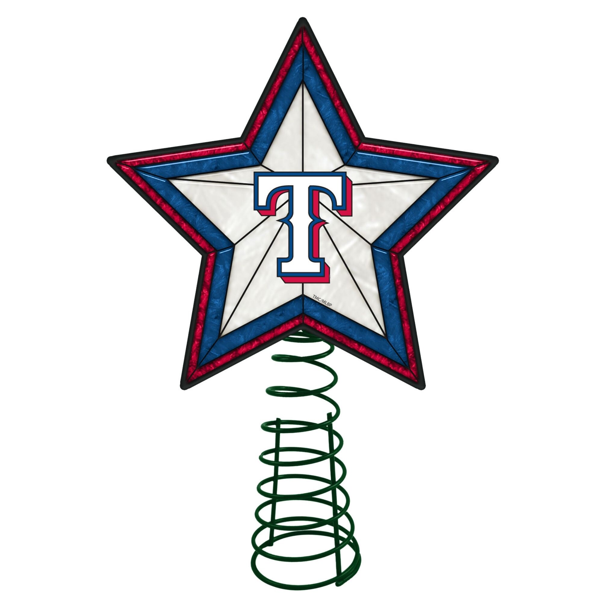 Shop 10 Lighted Red And Blue Star Mlb Texas Rangers Christmas Tree Topper Overstock 29526779