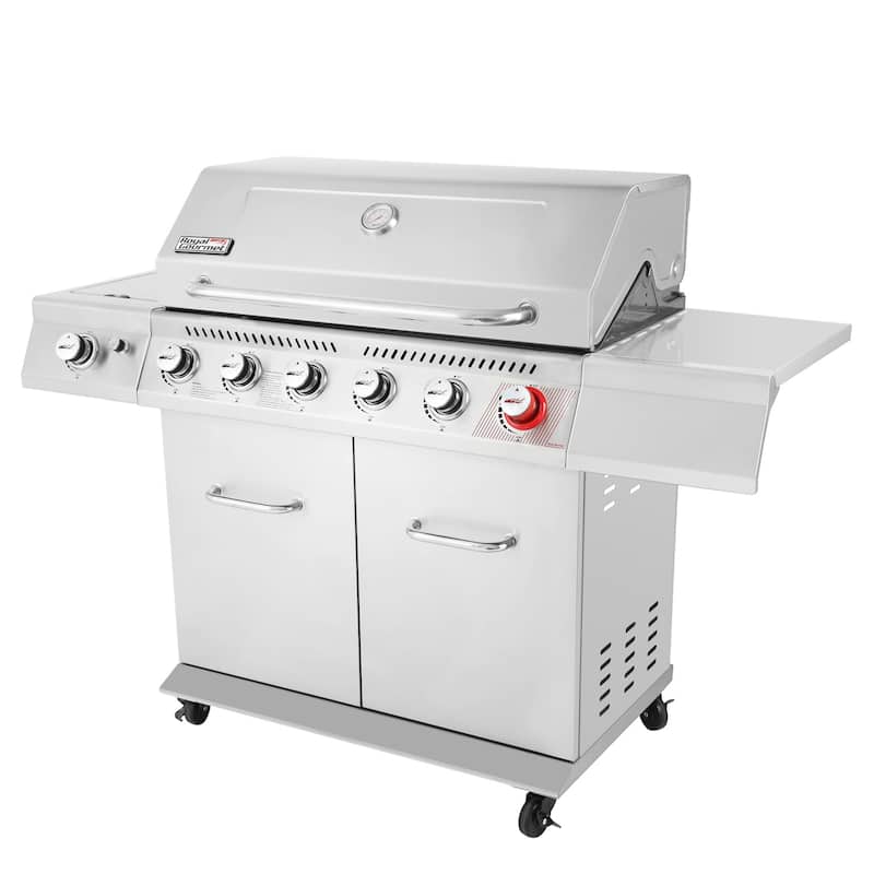 Royal Gourmet Stainless Steel 6-Burner Grill with Sear&Side Burner