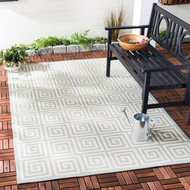 SAFAVIEH Beach House Eliverta Indoor/ Outdoor Waterproof Patio Backyard Rug