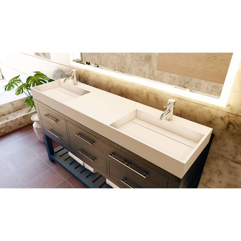 Amelia 36" - 72" Solid Surface Bathroom Vanity Top