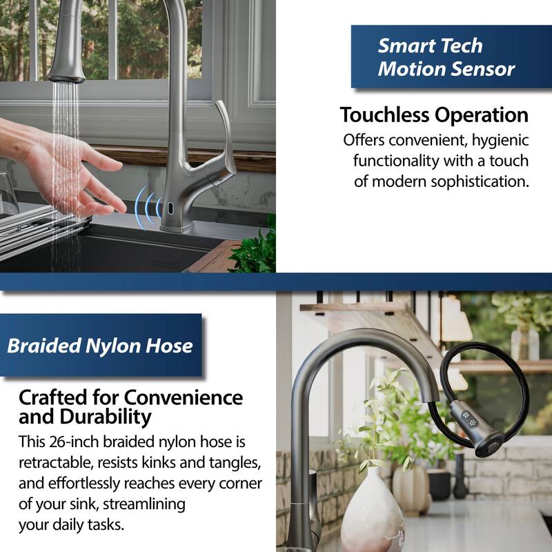 Karran Chantilly Touchless KKF375 Single Handle Pull Down Sprayer Kitchen Faucet