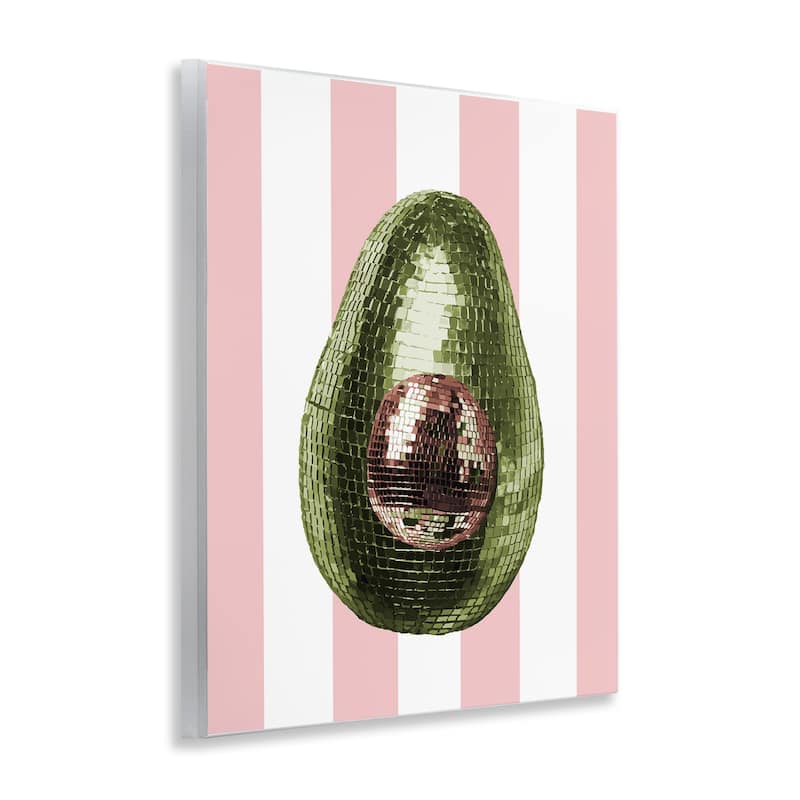 Stupell Disco Avocado on Pink Wall Plaque Art Design By Lil' Rue