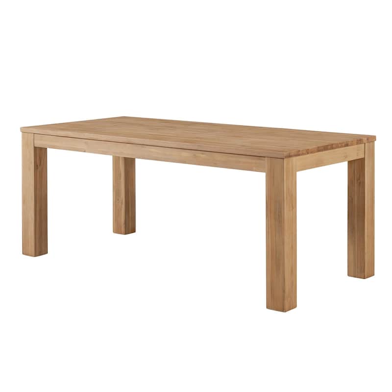 NPD Furniture Bedford 75 Inch Rectangular Dining Table with Square Legs - Brushed Smoke