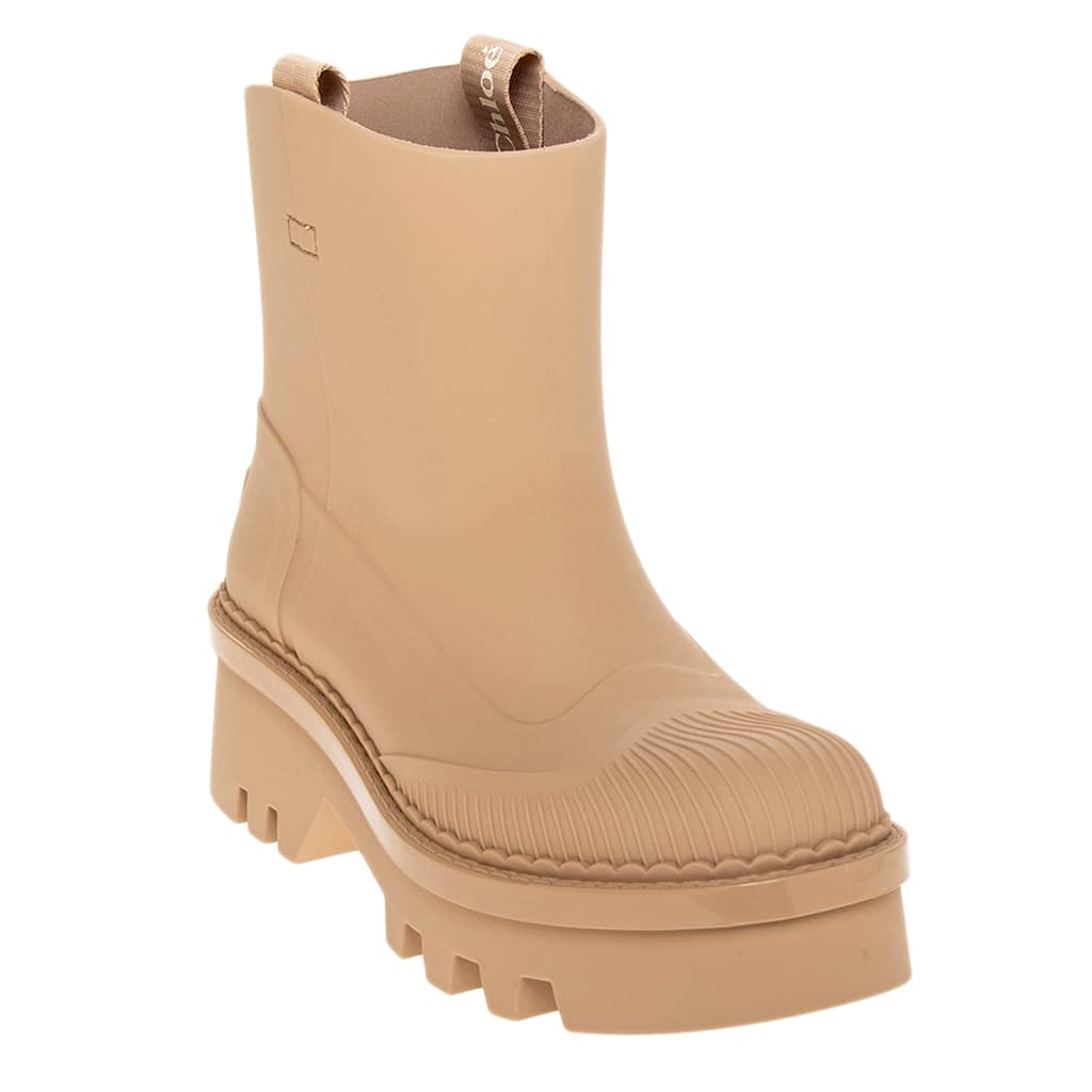 Chloe Raina Rain Boot - Beige Rubber