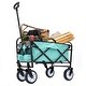 preview thumbnail 23 of 62, Foldable Wagon Cart with Strapping System, Utility Wagon Cart for Camping Shopping Sports Gardeing Fishing All-Terrain Wheels
