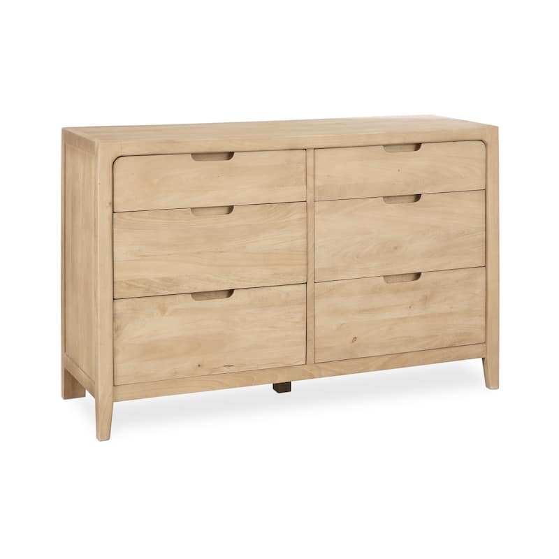 Classic Home Laguna 6-Drawer Mango Wood Dresser