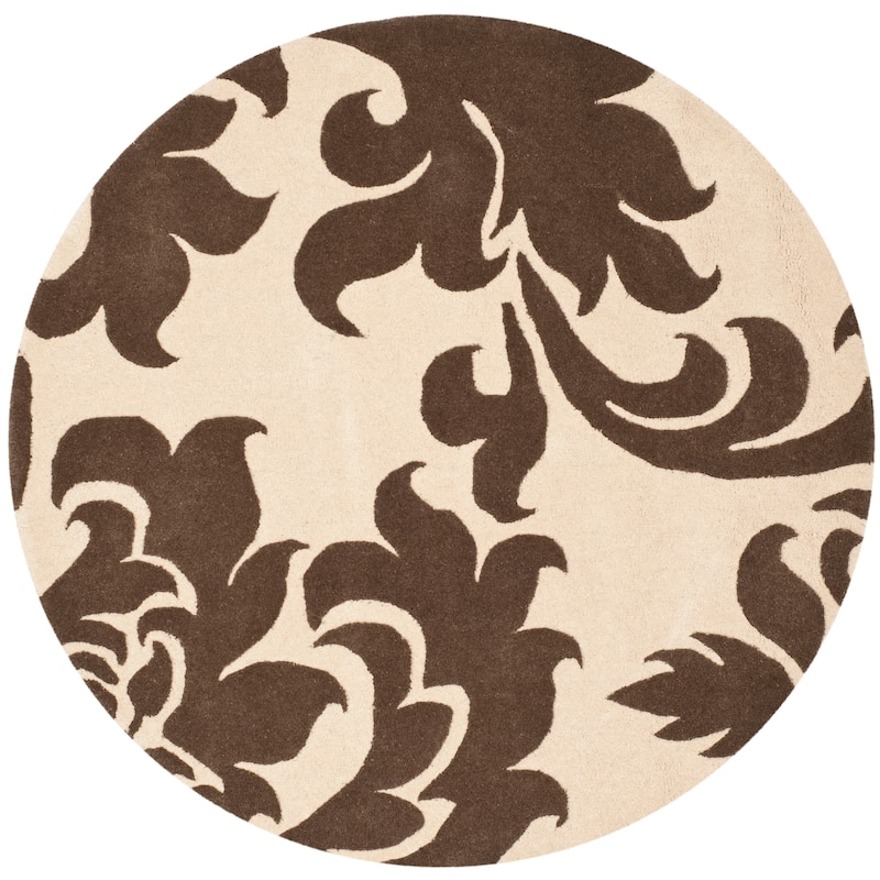 Martha Stewart by SAFAVIEH, Barcelona Wool Rug - 8' Round - Molasses