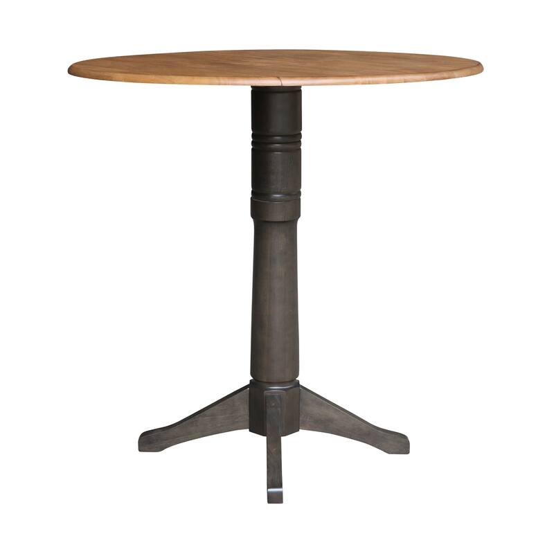 42 in. Round Top Dual Drop Leaf Pedestal Dining Table