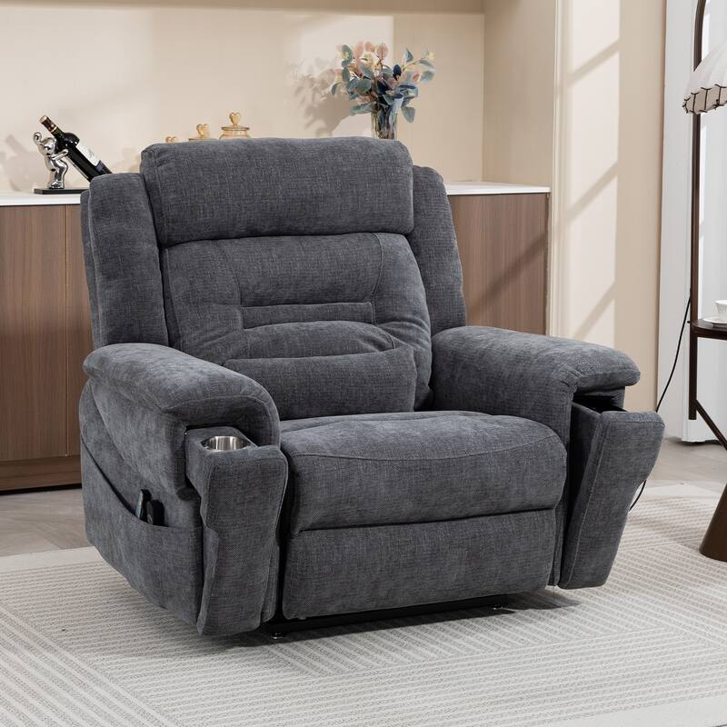 Flagship Dual Motor 28" W Oversized Power Lift Recliner Chair