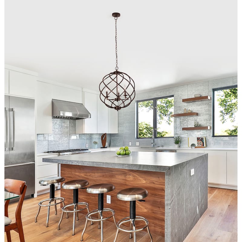 3-light Hanging Globe Pendant