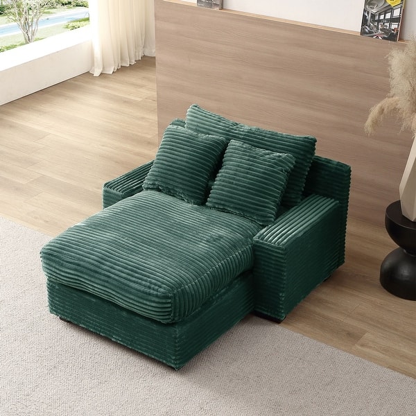 slide 2 of 21, Oaks Aura 1-seat Corduroy Upholstery Sleeper Sofa, Modern Luxury Muticolors Choice Daybed Green