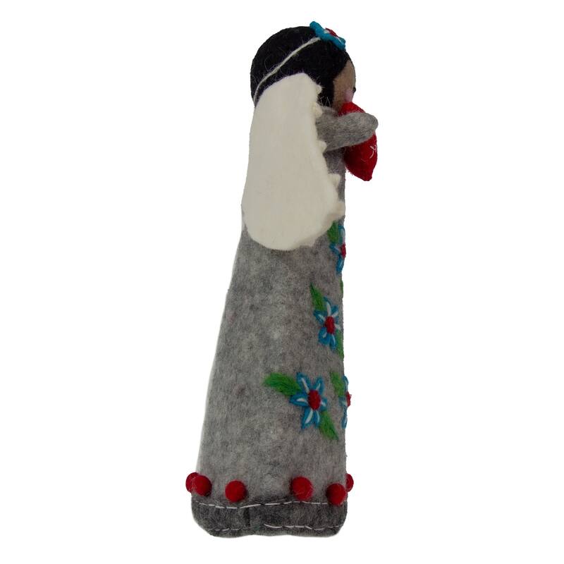 Handmade Felt Angel Tree Topper/Tabletop Décor, Turquoise