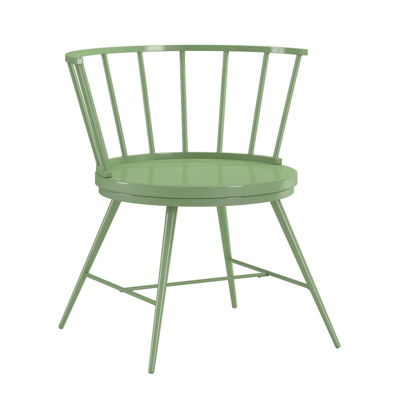 Truman Low Back Metal and Wood Spindle Dining Chair (Set of 2) by iNSPIRE Q Modern - Green Meadow