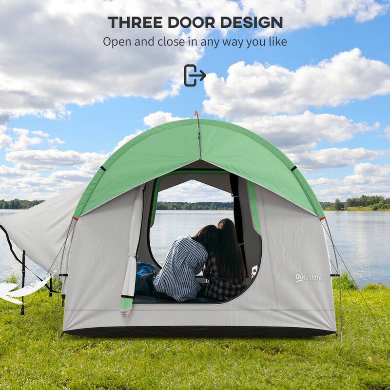 Outsunny SUV Tent, 2000mm Waterproof Truck Tent with 3 Doors and Mesh Window