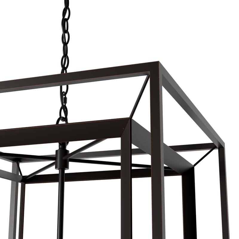 Hunter 24" Doherty 4-Light Chandelier - Kitchen Island, Dining Room, Entry - Industrial, Contemporary, Caged