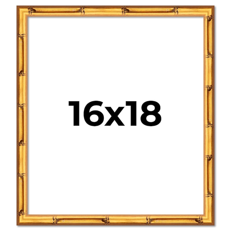 16x18 Frame Gold Bamboo Picture Frame - Complete Modern Photo Frame