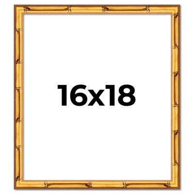 16x18 Frame Gold Bamboo Picture Frame - Complete Modern Photo Frame