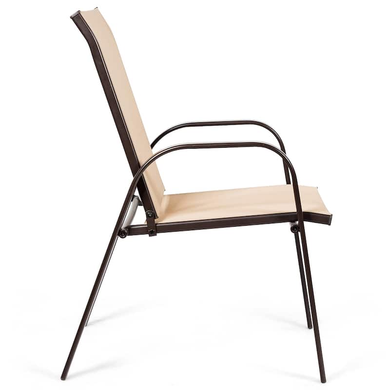 Costway 4PCS Patio Chairs Garden Deck Yard with Armrest - See Details