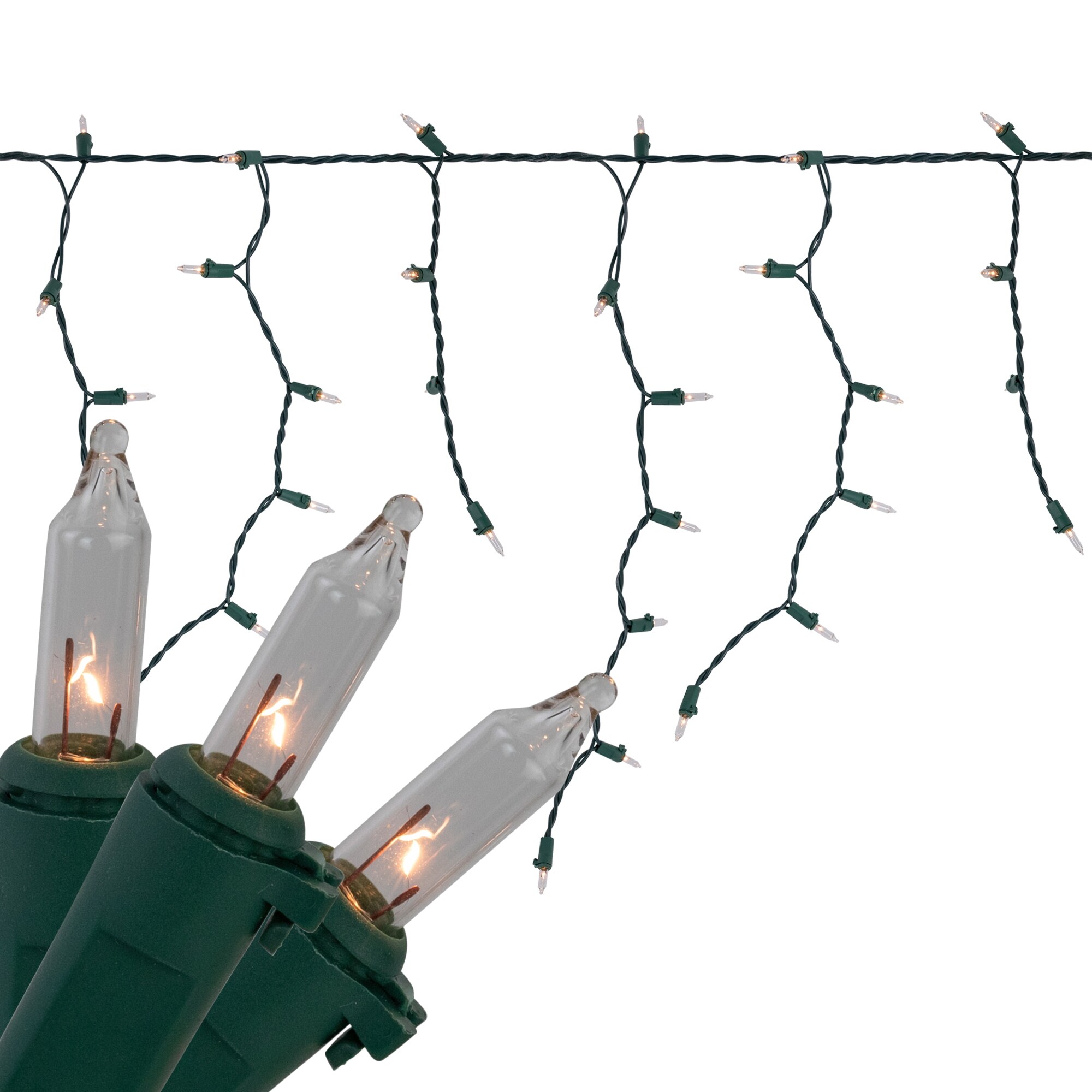 素敵な Lights, Christmas Icicle Mini Clear 100-Count 5.5 Green ft 邦楽