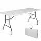 preview thumbnail 1 of 8, Costway 6' Folding Table Portable Plastic Indoor Party Dining Tables Off White