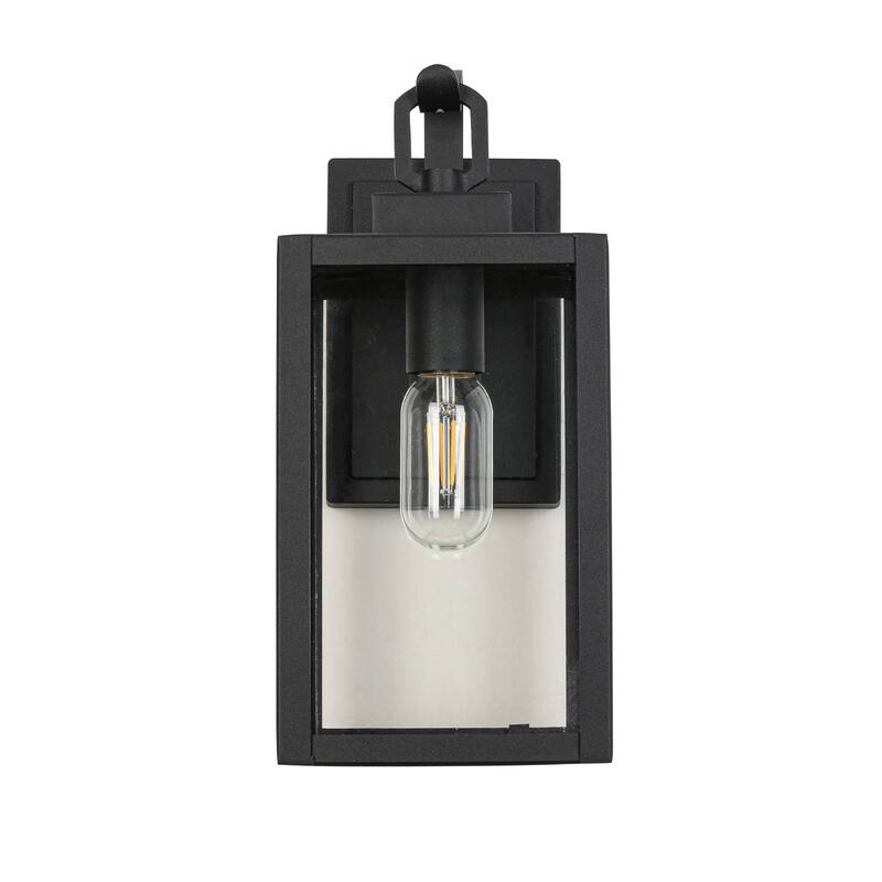 13.5'' Black Clear Glass Sconce Outdoor Integrated LED Wall Light