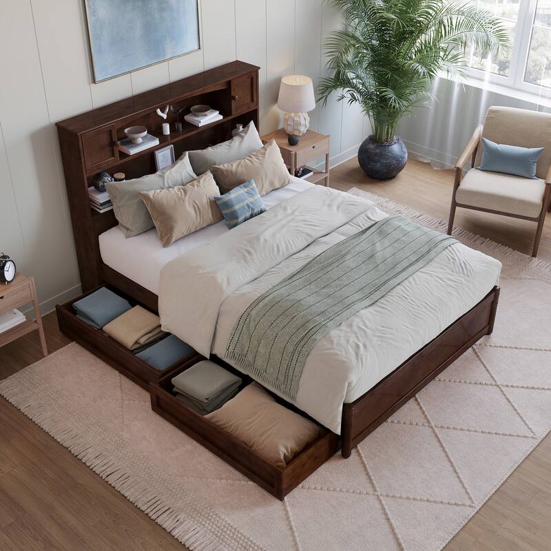 Hadley Platform Bed with Panel Footboard and Storage Drawers