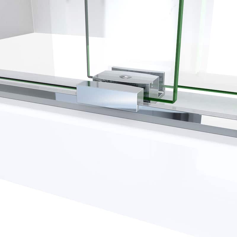 DreamLine Sapphire-V 50 - 54 in. W x 76 in. H Bypass Shower Door in Chrome and Clear Glass
