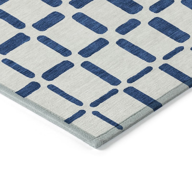 Machine Washable Indoor/ Outdoor Chantille Contemporary Geo Rug