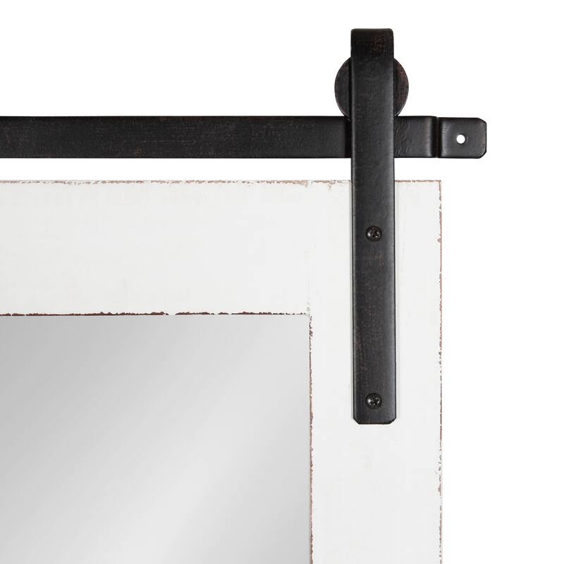 Kate and Laurel Cates Rustic Rectangular Wall Mirror - 18x26 - White