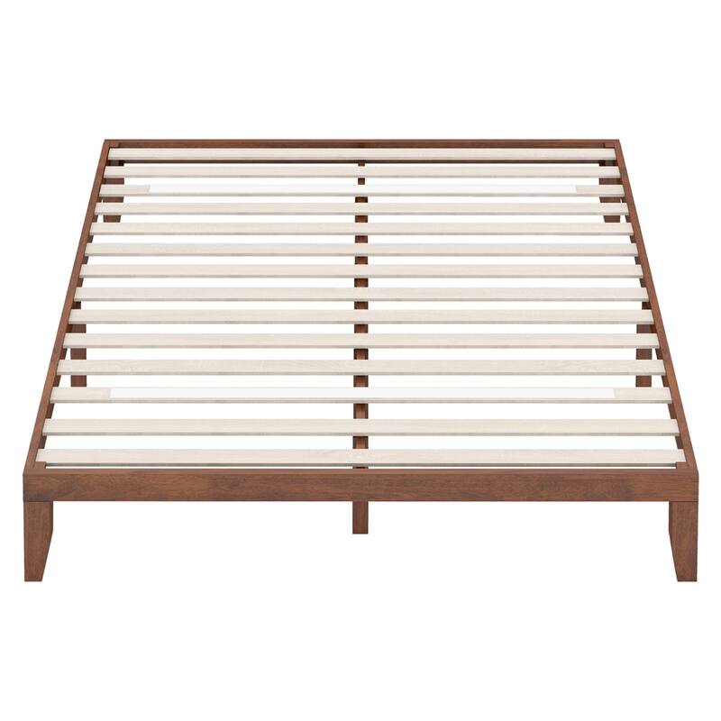 Costway King Size 14'' Wooden Bed Frame Mattress Platform Wood Slats