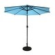preview thumbnail 8 of 21, Sun-Ray 9' Round Solar Lighted Umbrella, Base Not Included