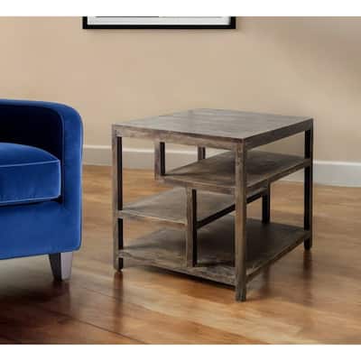 HomeRoots 22" Brown Solid Wood Square End Table - 22' X '21.9' X '22